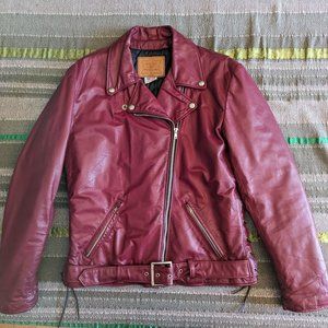 Red Walter Dyer Motorcycle Jacket Made in USA